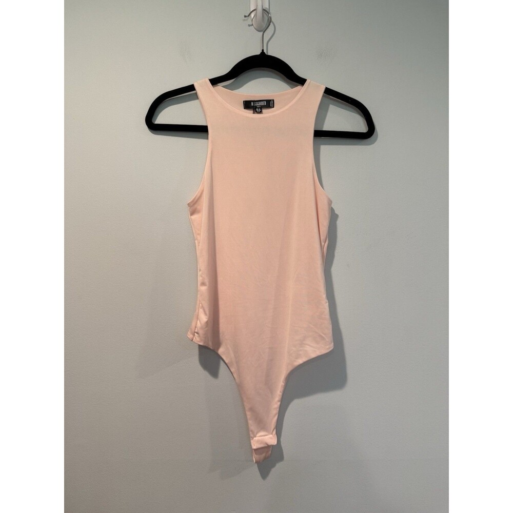 NEW Missguided Bodysuit 6 Tall Pink Stretch Travel Minimal Coquette Euro Summer